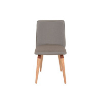 Manhattan Comfort 1023378 Dakota Linen/Synthetic Leather Dining Chair in Grey